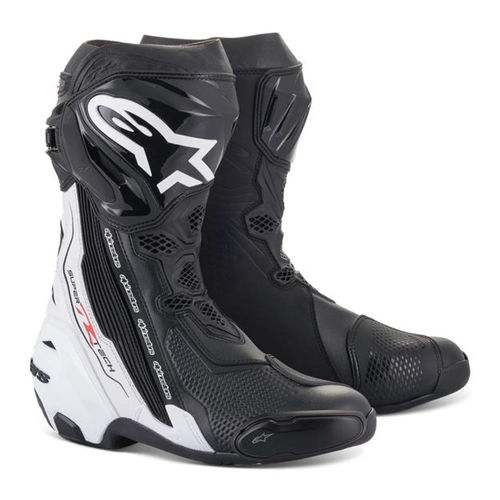 מגפי רכיבה אלפינסטארס שחור / לבן – ALPINESTARS SUPERTECH R