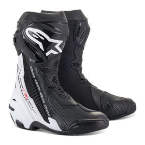 מגפי רכיבה אלפינסטארס שחור / לבן – ALPINESTARS SUPERTECH R