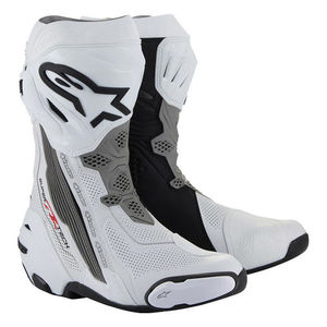 מגפי רכיבה אלפינסטארס לבן/אפור/שחור – ALPINESTARS SUPERTECH R VENTED