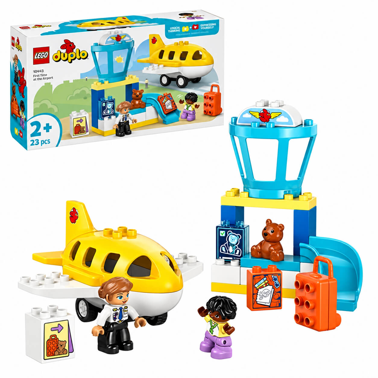 משחק הרכבה דופלו פעם ראשונה בשדה התעופה 10443 LEGO