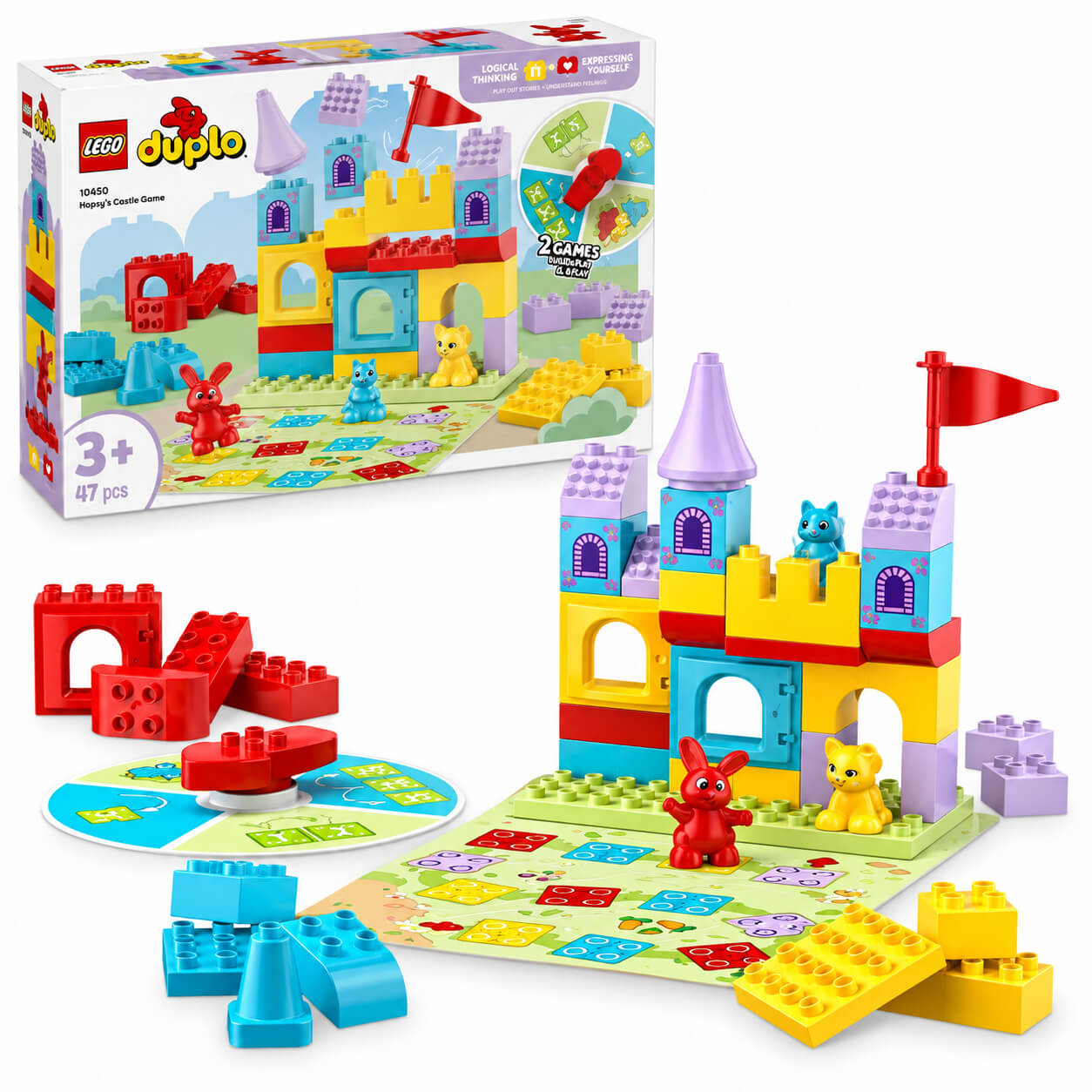 משחק הרכבה ולוח דופלו הטירה של הופסי 10450 LEGO