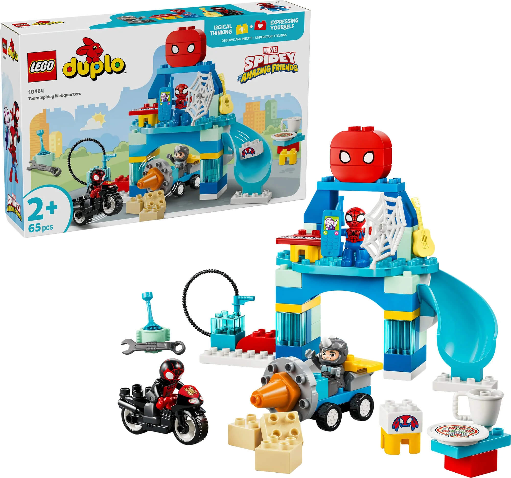 משחק הרכבה דופלו צוות ספיידי במפקדת הרשת 10464 LEGO