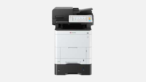 מדפסת משולבת לייזר צבעונית KYOCERA ECOSYS MA3500cix – מבט מלפנים עם מגירת נייר נוספת