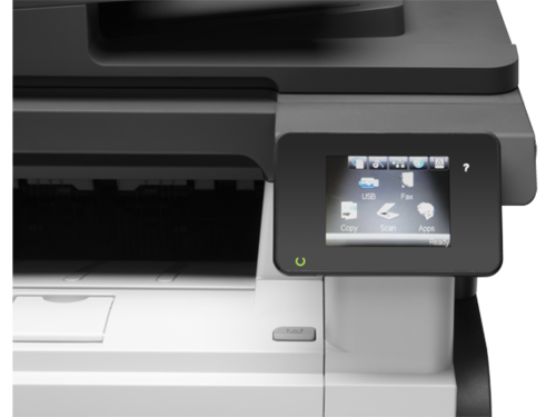 מדפסת לייזר משולבת שחור לבן HP LaserJet Pro MFP M521dn – לוח הבקרה עם מסך מגע צבעוני
