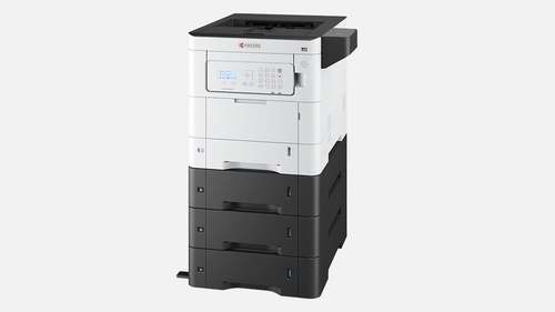 מדפסת לייזר צבעונית KYOCERA ECOSYS PA3500cx – עם שלוש מגירות נייר נוספות (אופציונליות), מבט בזווית