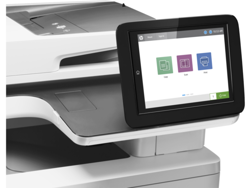 מדפסת לייזר משולבת צבעונית HP Color LaserJet Managed MFP E57540 – לוח הבקרה עם מסך המגע