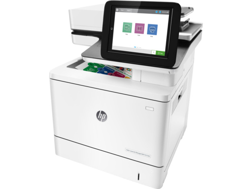 מדפסת לייזר משולבת צבעונית HP Color LaserJet Managed MFP E57540 – מבט בזווית מלפנים ומהצד