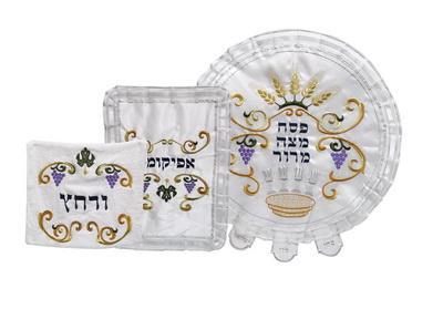 סט לפסח רקום מפואר דגם UK61631