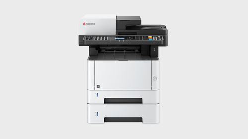 מדפסת לייזר משולבת שחור לבן KYOCERA ECOSYS M2540dn – מבט חזית עם מגירת נייר נוספת