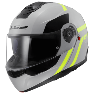 קסדה נפתחת אל אס 2 אפור יצהוב –  LS2 FF908 STROBE II AUTOX GREY H-V YELLOW