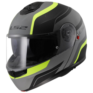 קסדה נפתחת אל אס 2 אפור שחור צהוב  – LS2 FF908 STROBE II Monza Yellow