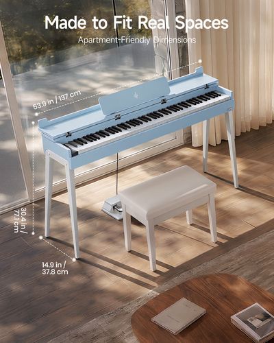 פסנתר ביתי Donner OURA S200 עם קישוריות Bluetooth MIDI ו-Audio            Do you like this personality?