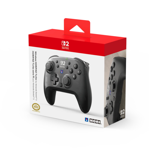 ‏בקר משחק NINTENDO SWITCH 2 CONTROLLER WIRELESS HORIPAD TURBO BLACK