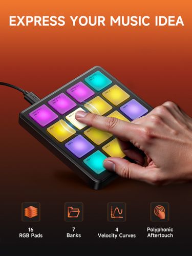 Donner STARRYPAD MINI עם פדי RGB הניתנים להתאמה אישית