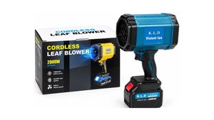 מפוח עלים וטורבו נייד נטען עוצמתי K.L.D Violent Fan 2000W עם תאורה חזקה