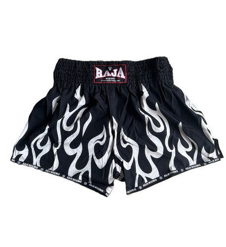 מכנסי RAJA BOXING אש שחור לבן
