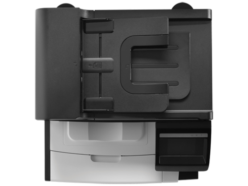 מדפסת לייזר צבעונית משולבת HP LaserJet Pro CM1415fnw – מבט מלמעלה על מזין המסמכים ומגש הפלט