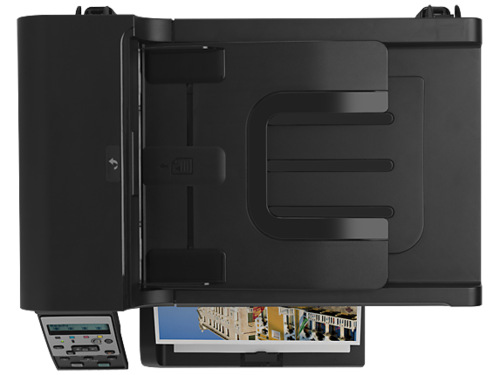 מדפסת לייזר צבעונית משולבת HP LaserJet Pro 100 color MFP M175nw – מבט מלמעלה על מזין המסמכים ולוח הבקרה