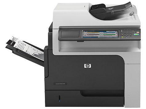 מדפסת לייזר משולבת שחור-לבן HP LaserJet Enterprise M4555 MFP – מבט מלפנים