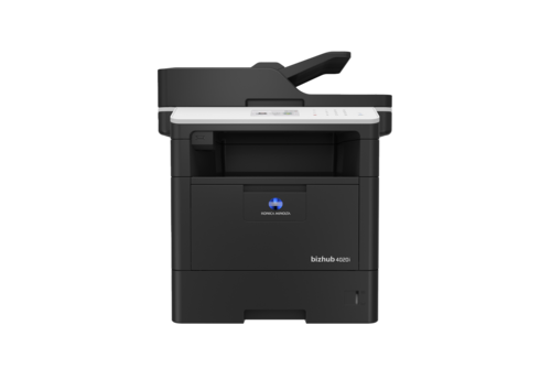 מדפסת לייזר משולבת שחור לבן KONICA MINOLTA bizhub 4020i – מבט מלפנים