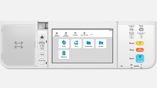 מדפסת לייזר משולבת שחור לבן KYOCERA ECOSYS MA4500ix – לוח הבקרה