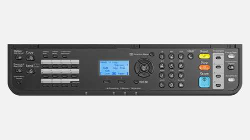 מדפסת משולבת לייזר שחור לבן Kyocera ECOSYS MA4000X – תקריב לוח הבקרה המגע