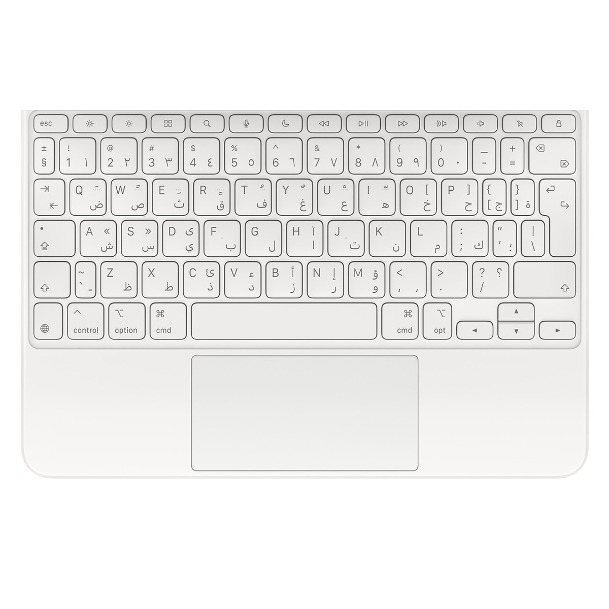 מקלדת Apple Magic Keyboard ל-iPad Air 11-inch (M3) - פריסה ערבית - לבן MDFV4AB/A אפל