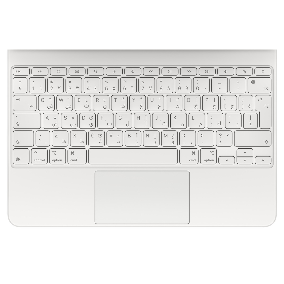 מקלדת Apple Magic Keyboard ל-iPad Air 13-inch (M3) - פריסה ערבית - לבן MDFW4AB/A אפל