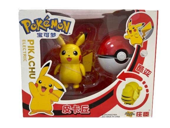בובת פוקימון כולל פוכדור pikachu