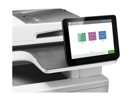 מדפסת לייזר צבעונית משולבת HP Color LaserJet Enterprise MFP M578dn – תקריב לוח הבקרה