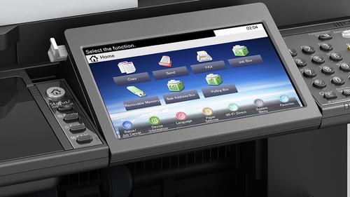 מדפסת לייזר משולבת שחור לבן A4 KYOCERA ECOSYS M3860idnf – לוח הבקרה המוטה