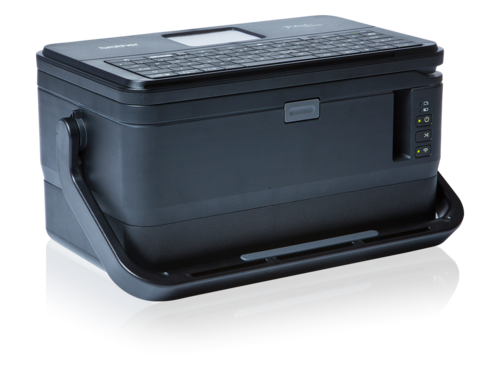 מדפסת מדבקות ניידת מקצועית Brother PT-D800W – סגורה, מבט מימין