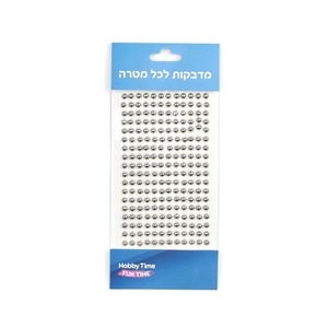 אבני שיבוץ דביקות 6 מ"מ צבע כסף