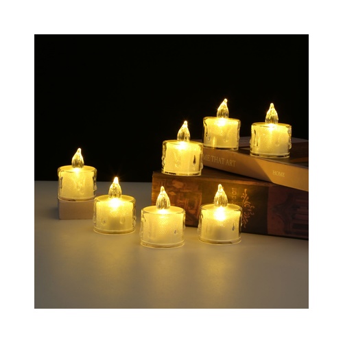 נרות לד מפלסטיק שקוף LED גובה 5 ס