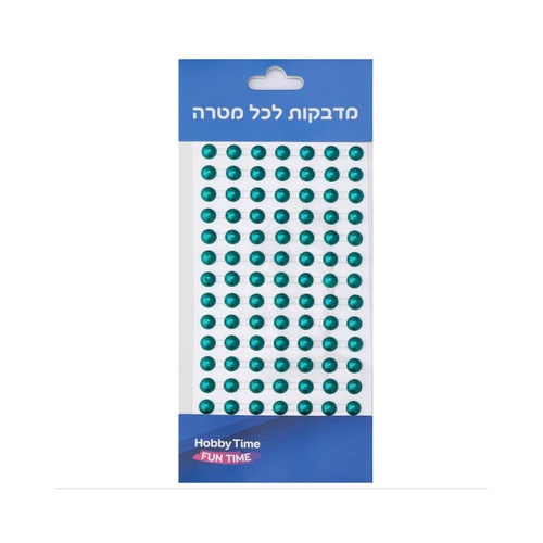 אבני שיבוץ דביקות פנינה צבע ירוק קוטר 10 מ