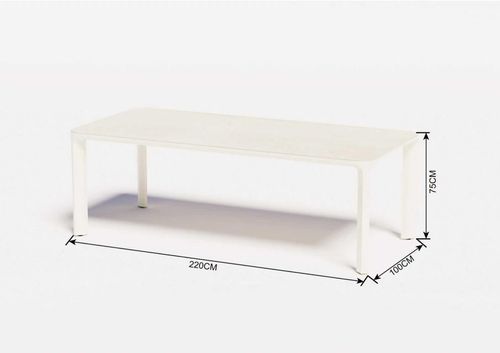 סט אוכל יוקרתי: שולחן אלומיניום 220 ס