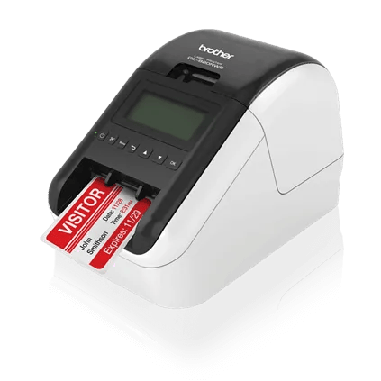 מדפסת מדבקות תרמית Brother QL-820NWB – מבט מהצד השמאלי