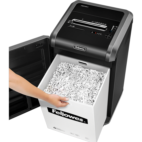 מגרסת נייר קרעים (Cross-Cut) Fellowes Powershred 325Ci – מגירת האיסוף הנשלפת
