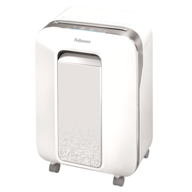מגרסת נייר מיקרו-חיתוך Fellowes Powershred LX201 בצבע לבן – מבט מלפנים