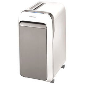 מגרסת נייר מיקרו-חיתוך Fellowes Powershred LX221 בצבע לבן – מבט מלפנים