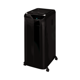 מגרסת נייר Fellowes AutoMax 550C – תצוגה קדמית-צדדית של המכונה