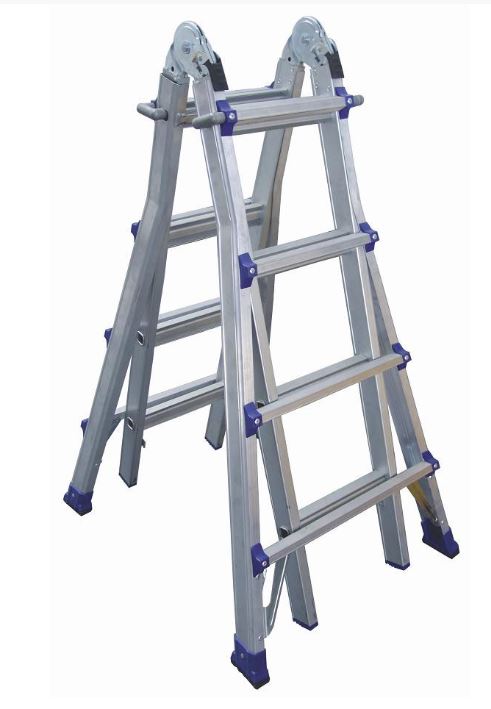 סולם אלומיניום טלסקופי מקצועי 3.6 מטר 3X4 שלבים 209903-1