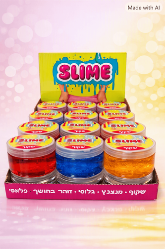 סליים גלוסי מנצנץ לילדים 120 מ״ל  – ורוד / צהוב / כחול / ורוד בייבי לבחירה