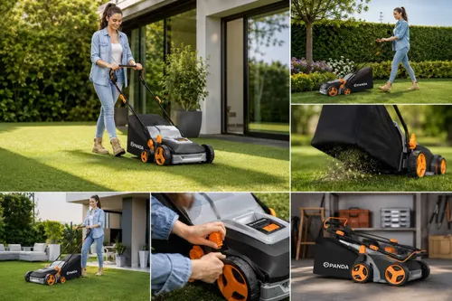 מטאטא שואב ומסרק לדשא PANDA 1800W לאיסוף עלים ולכלוך 246V1061