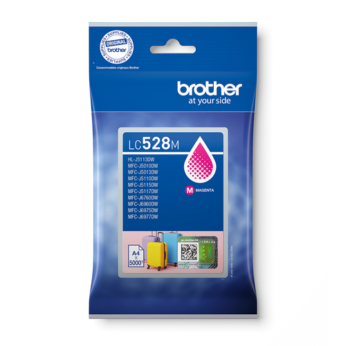  ראש דיו מקורי מג'נטה (אדום) לכ-5000 הדפסות  brother LC-528M  