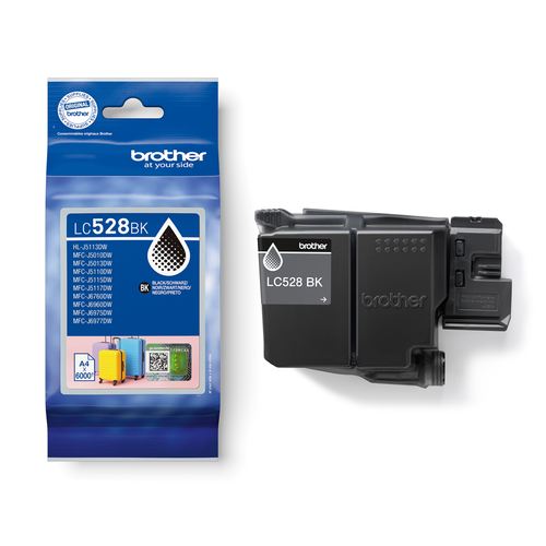  ראש דיו מקורי שחור לכ-6000 הדפסות  brother LC-528BK  