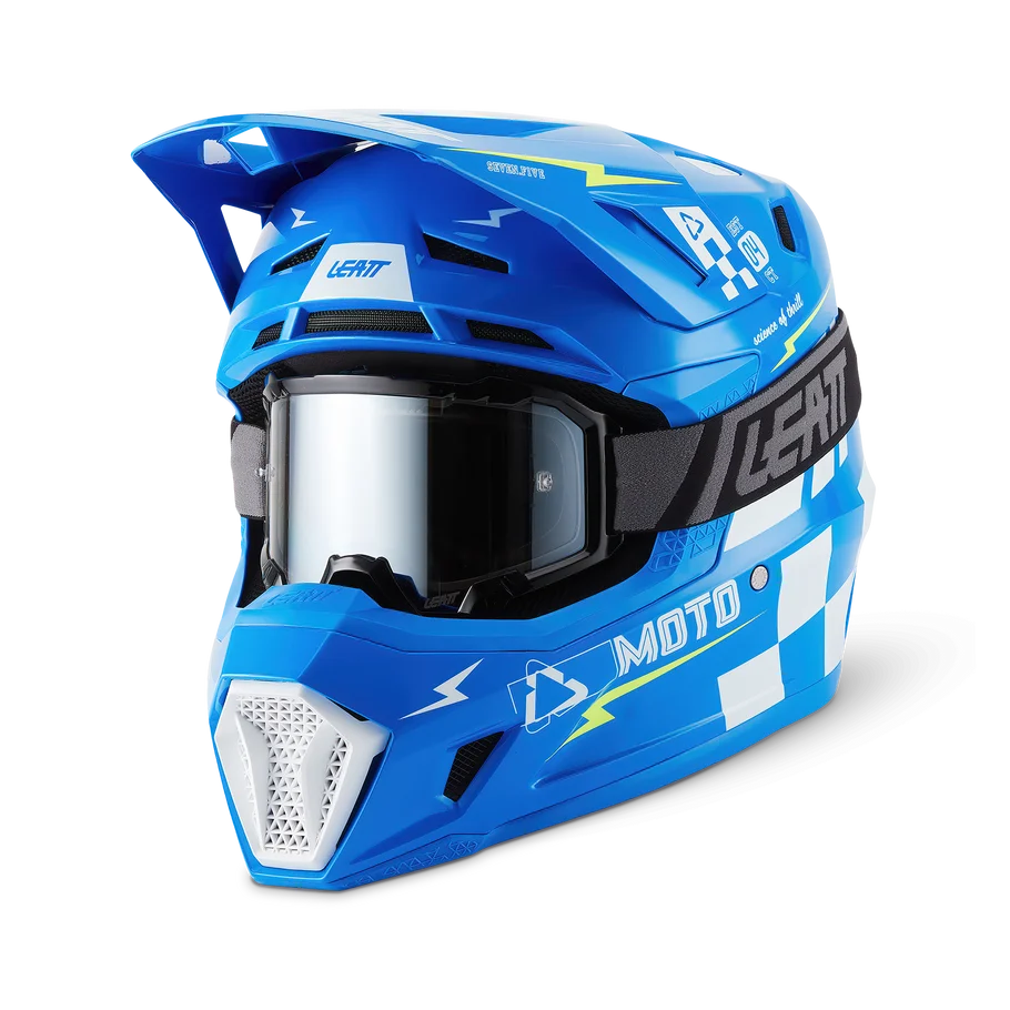 קסדת ליט 7.5 כולל משקפי אבק כח/לב- LEATT MOTO 7.5 V27