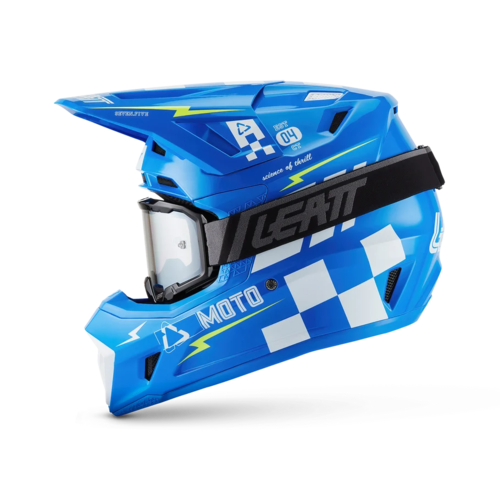 קסדת ליט 7.5 כולל משקפי אבק כח/לב- LEATT MOTO 7.5 V27