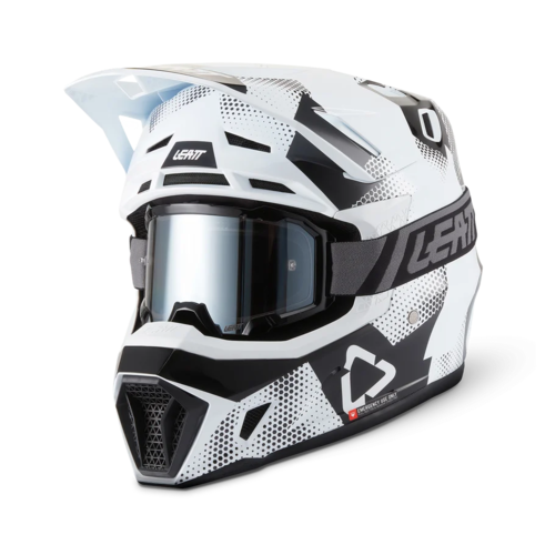 קסדת ליט 7.5 כולל משקפי אבק לב/שח- LEATT MOTO 7.5 V27
