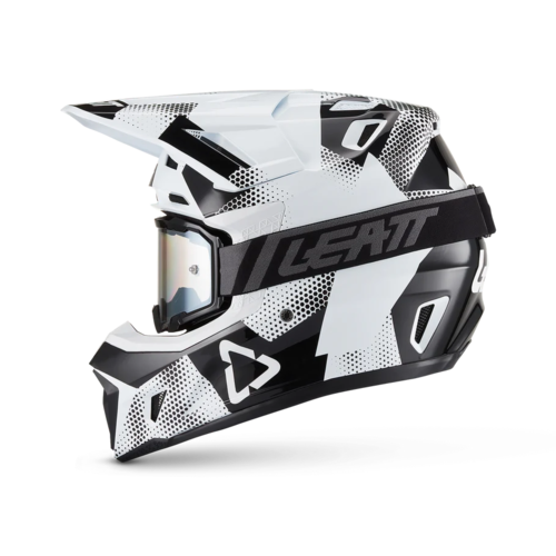 קסדת ליט 7.5 כולל משקפי אבק לב/שח- LEATT MOTO 7.5 V27